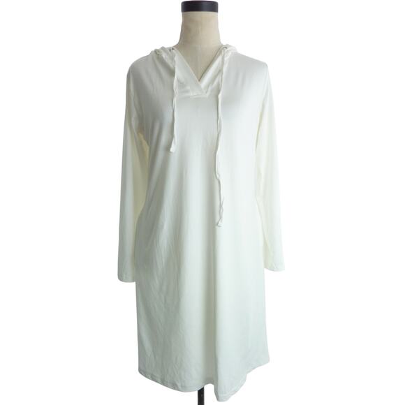 It Dresses & Skirts - It Womens Hooded Beach Coverup Dress Size S White Polyester Lightweight Vacation